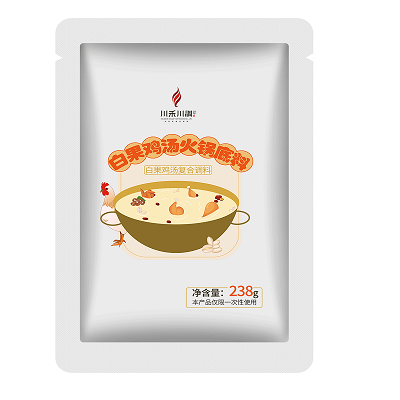 白果雞湯調(diào)味料238g火鍋底料清湯不辣鴛鴦鍋高湯底料商用餐飲開店